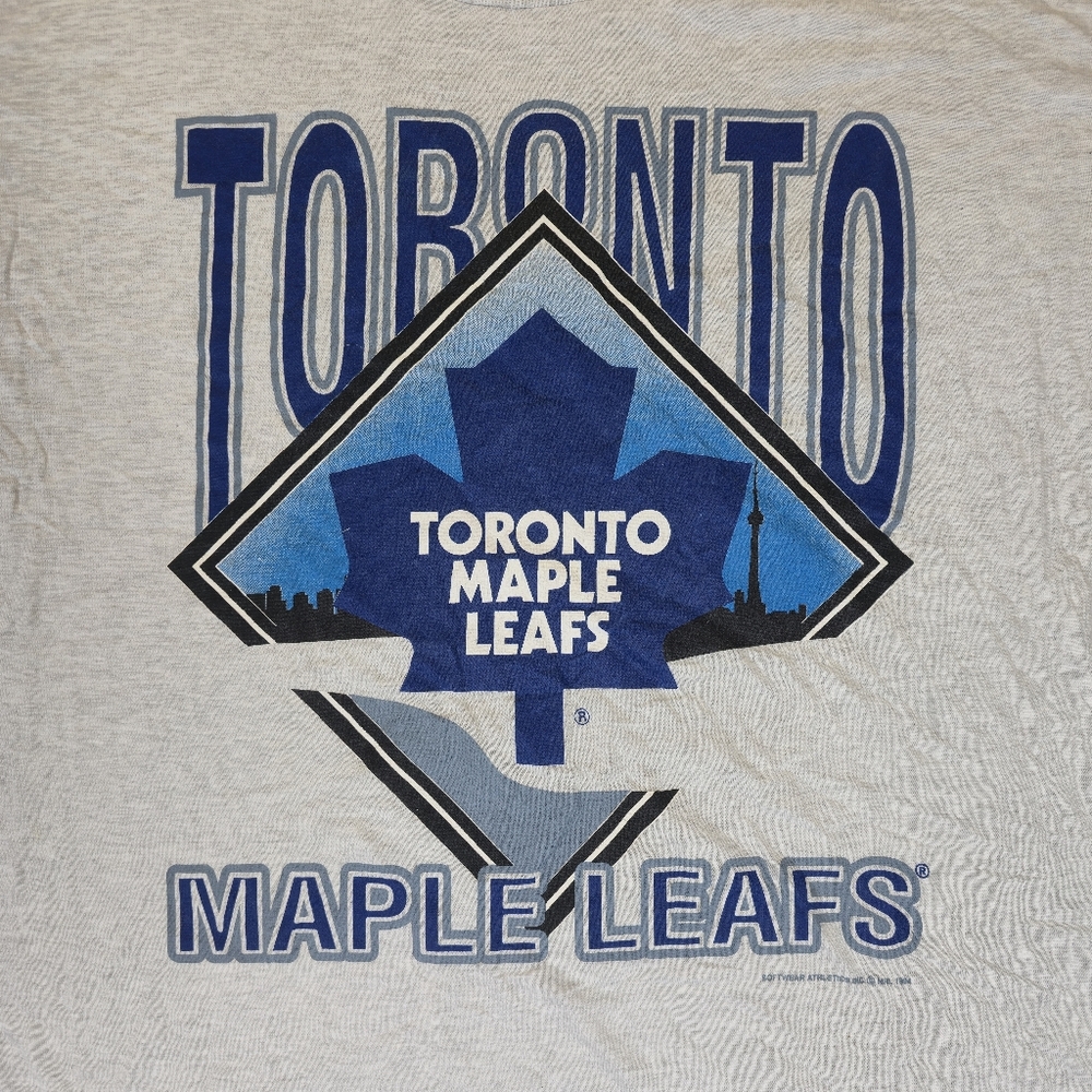 Vintage 1994 Toronto Maple leafs T Shirt Size XL NHL Hockey - Picture 2 of 6